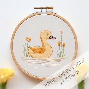 Duck Embroidery Pattern, PDF Pattern, Hand Embroidery Design, Stitching, Creative embroidery, Embroidery Art, Needlecraft ,Embroidery trendy