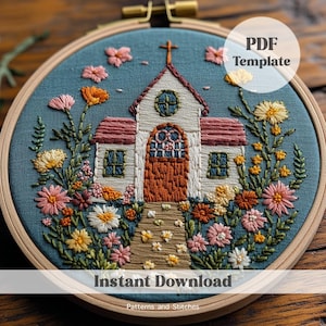 Christian Embroidery Pattern, Religious Hand Embroidery, Church Embroidery, Faith Embroidery, Hand Embroidery, PDF pattern, Embroidery art