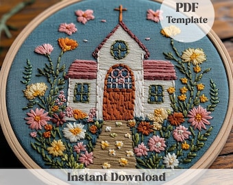 Christian Embroidery Pattern, Religious Hand Embroidery, Church Embroidery, Faith Embroidery, Hand Embroidery, PDF pattern, Embroidery art