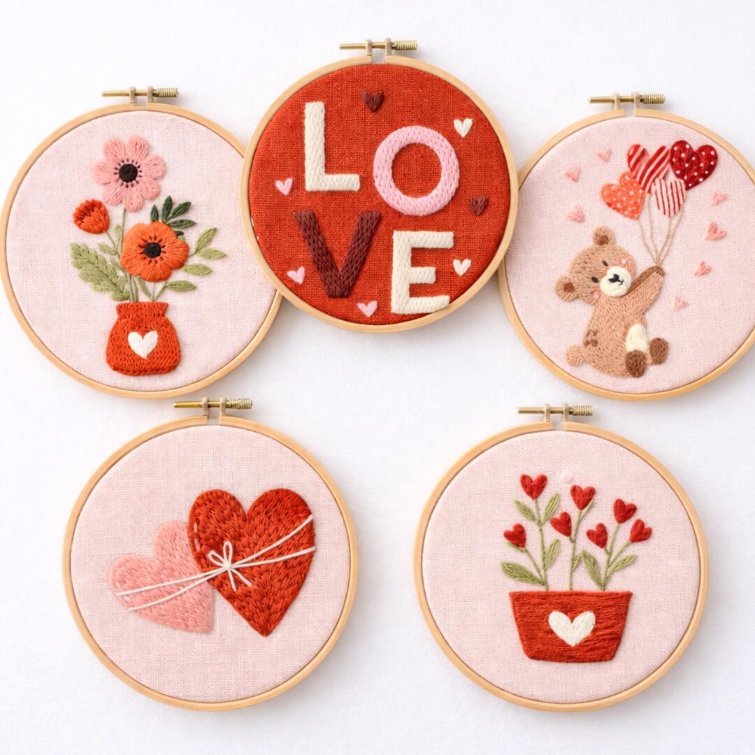 Modern Floral Embroidery Pattern, Easy Botanical Hoop Art (PDF Pattern ...