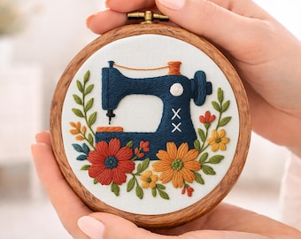 Sewing Machine Embroidery Pattern: 6 Sizes, Beginner crafts (PDF Pattern)