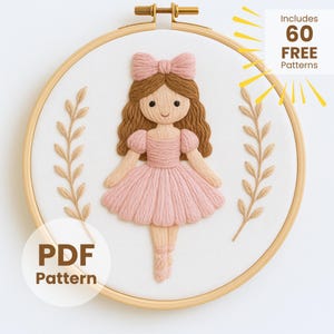 Clara Nutcracker hand embroidery pattern, Nutcracker embroidery, ballet Christmas hoop art, dancers and holiday room decor, Christmas decor