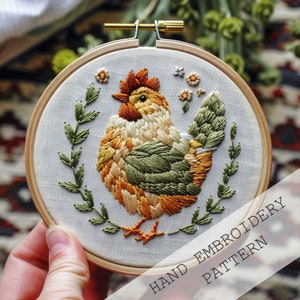 森のクマの刺繍パターン、動物の刺繍、PDF ファイル、手刺繍