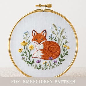Mönster med rävblommor, barnrumsinredning (PDF-mönster)
