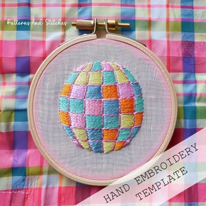 Party! Disco Ball Hand Embroidery, Embroidery Pattern, Modern Embroidery, Unique Embroidery, idea Gift Embroidery, Creative Embroidery art