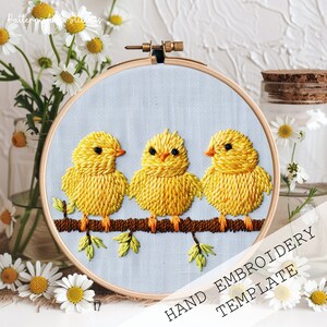 Little Chick Embroidery Pattern, PDF Pattern, Hand Embroidery Design ...