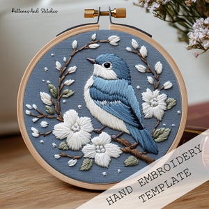 Spring Bird Embroidery Pattern, Bird Embroidery Pattern, Wildlife Embroidery, Embroidery Pattern PDF, Digital PDF Download,DIY spring crafts