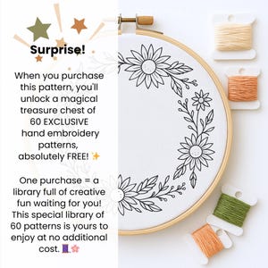 Beginner Friendly Embroidery Pattern Sunflower Lover Gift Craft Enthusiast PDF Download Nature Inspired Needlework DIY Floral Design Botanical Embroidery Beginner Project Sunflower Fan Handmade Gift Garden Lover Needlework Tutorial Sunflower Wreath Motif Farmhouse Style Craft Enthusiast Hand Stitching Beginner Yellow Flower Design Botanical Art Lover DIY Hoop Art Eucalyptus Vine Pattern Handmade Creation Summer Craft Gift Idea Green Leaf Yellow Sunflower Cluster Cheerful Decor