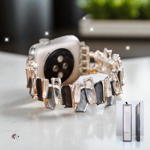 Geometric Elastic Apple Watch Band: Bling Stretch Strap