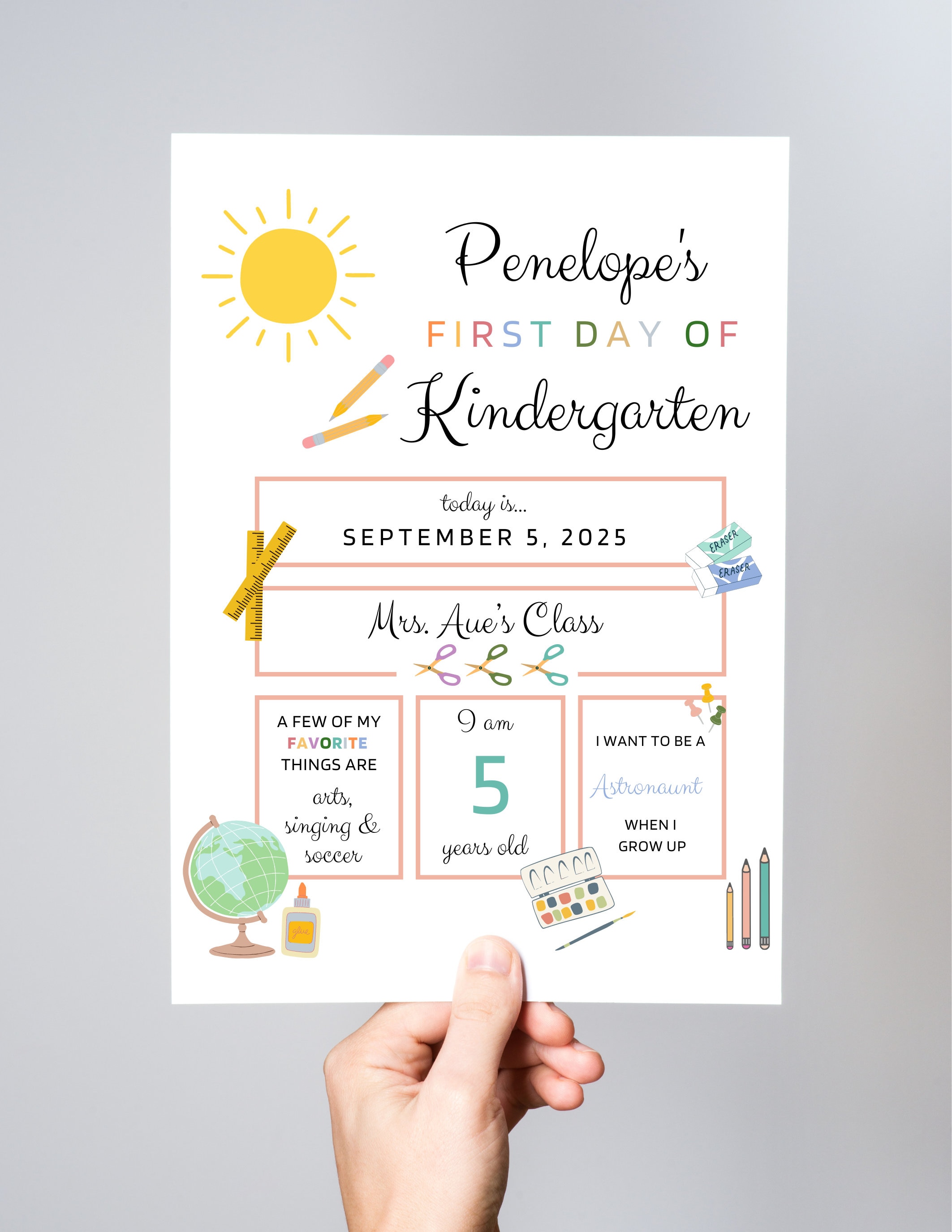 Back to School, Last Day of School Photo Prop Signs, Instant Download ...