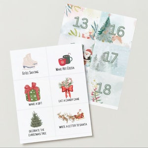 Printable Christmas Advent Activity Cards for Kids (Instant Download)