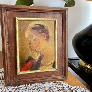 Pequeño marco de madera «La Carta» – Reproducción de Jean-Honoré Fragonard