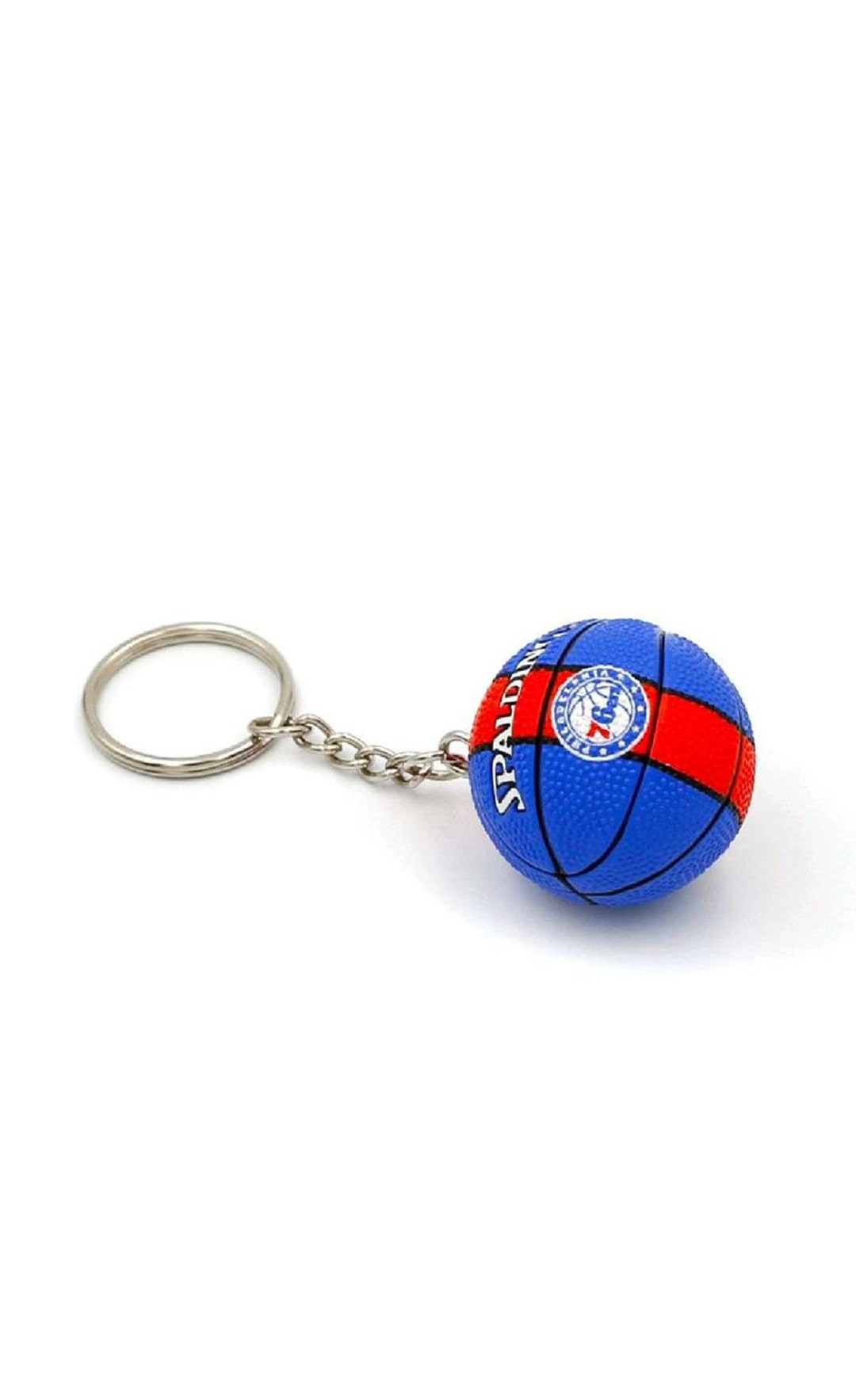 NBA Keychain Philadelphia 76ers 3D Mini Spalding Basketball Etsy