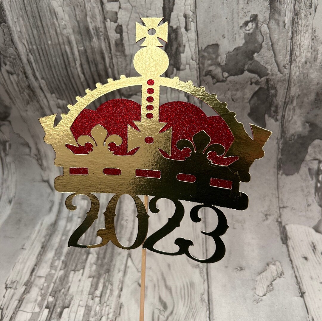 Coronation Crown Cake Topper Etsy