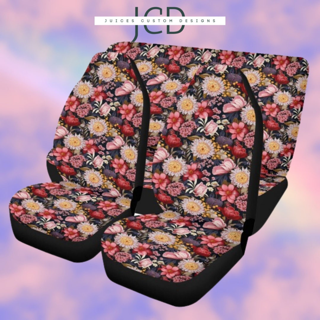 Australian Wildflowers Cottagecore Boho Forest Car Seat Covers, Full