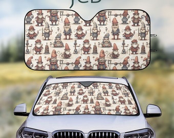 Mushroom Steampunk Gnome Goblincore Car Auto Sun Shade, Cottagecore Window Sun Shade for car and SUV, Visor Sunshade, UV protection