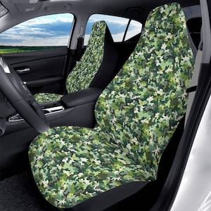 Grüne Camo Auto Sitzbezüge-Muster Auto Sitzbezüge Paar 2 vordere