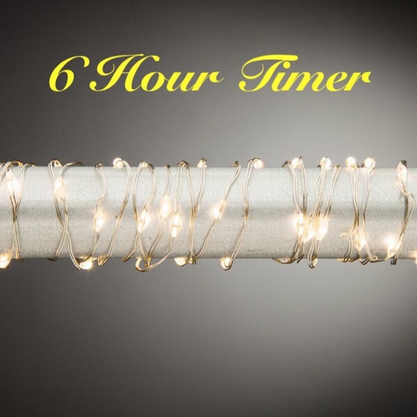 Warm White Home Decor LED String Lights with Timer 5ft., Fairy Lights with Timer, Timer Fairy Lights