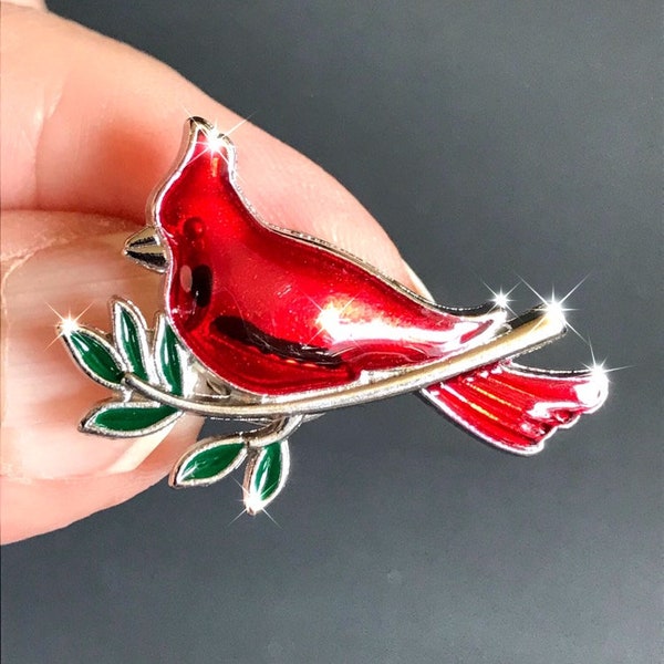 Cardinal, Cardinal Pin, Cardinal Memorial Pin, Cardinal Bereavement Pin, Red Cardinal, Male Cardinal, Red Cardinal, Cardinal Keepsake