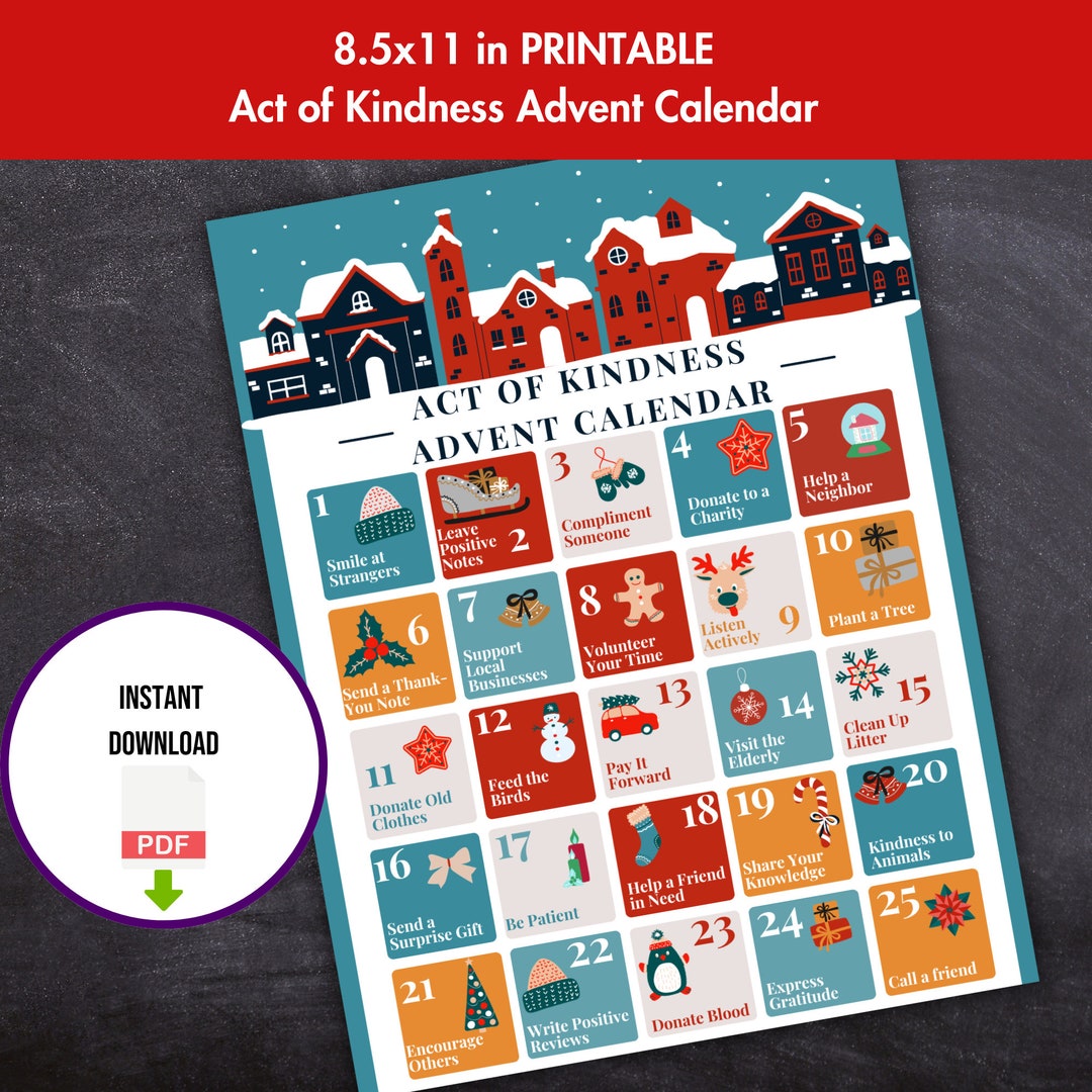 Random Acts Of Kindness Advent Calendar 2025 