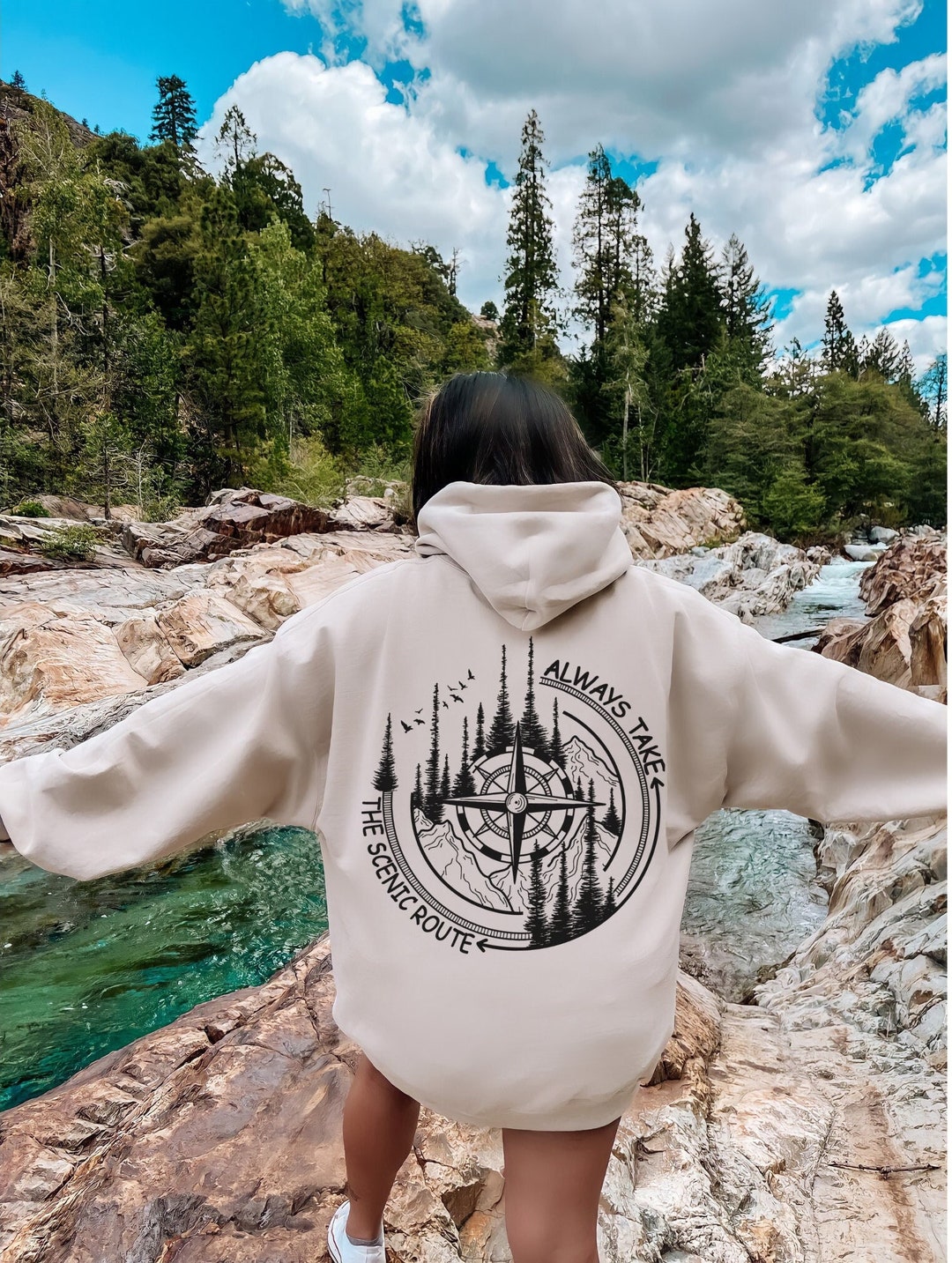 Pacific Northwest Hoodie, PNW Hoodie, Washington State Hoodie, Hiking ...