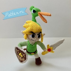 Toon Link Zelda Minish Cap Patrón Crochet Amigurumi PDF