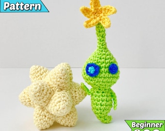 Glow Pikmin Crochet Pattern PDF - Video Game Inspired Amigurumi (Beginner)