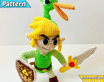Link Zelda Minish Cap Crochet Pattern PDF - Video Game Inspired Amigurumi (Intermediate)