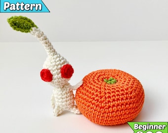 White Pikmin Crochet Pattern PDF - Video Game Inspired Amigurumi (Beginner)