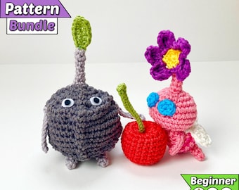 Rock & Winged Pikmin Crochet Pattern PDF Bundle - Video Game Inspired Amigurumi (Beginner)