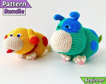 バフピクミンフィギュア、樹脂3Dプリント | 鮮やかな赤、青、黄色の