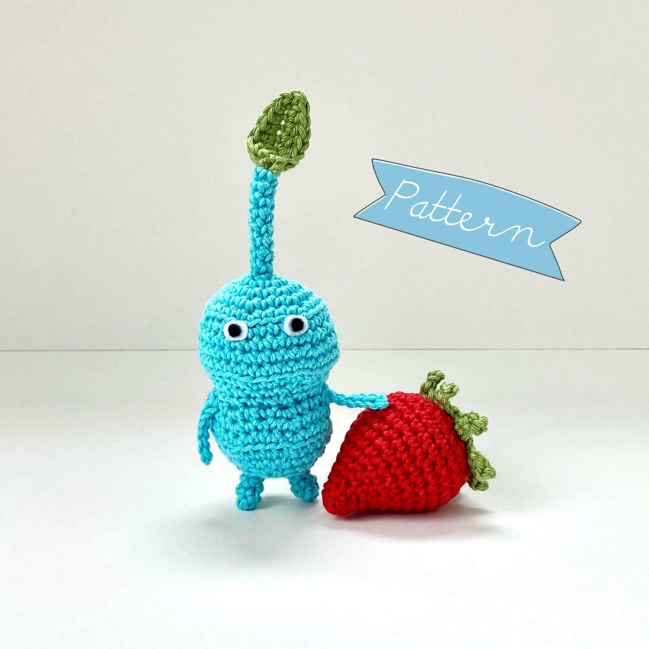 氷ピクミンとイチゴのかぎ針編みパターンあみぐるみ PDF - Etsy 日本