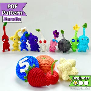 All Pikmin Crochet Pattern PDF Bundle - Video Game Inspired Amigurumi (Beginner)