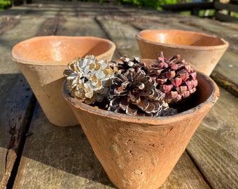 Set of 3 resin pots.