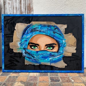 peinture street art sur carton