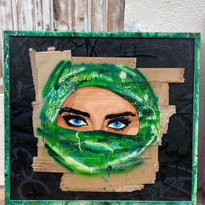 peinture street art sur carton