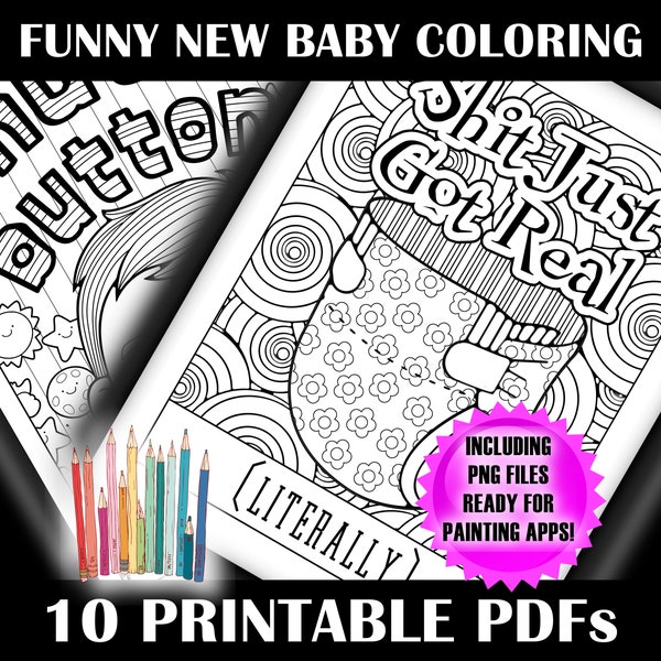 10 Baby Coloring Pages - New Parents Pregnancy Coloring Pages Funny Coloring Pages About Baby - Coloring PRINTABLE PDFs iPad PNGs Coloring