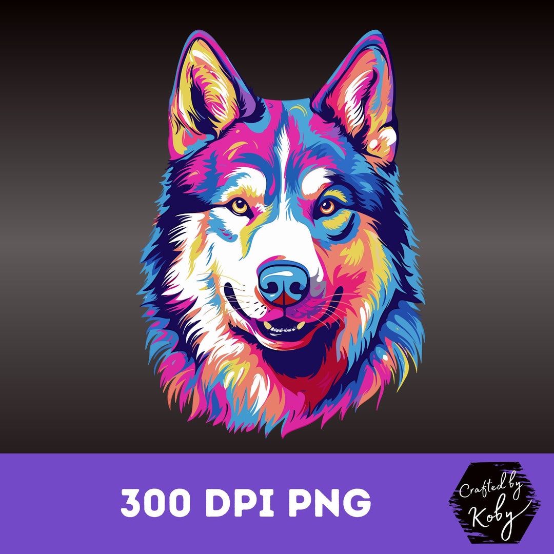 Husky Printable Art 300 Dpi PNG Digital Download T-shirt - Etsy