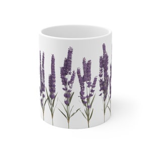 Pressed Lavender Mug, Boho flowers, Cottagecore Botanical, Flower Lover, Gift For Her, Coffee Cup, Tea Cup, Nature floral afbeelding 5