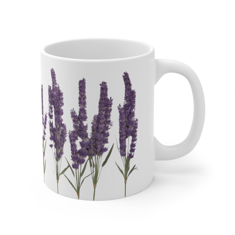 Pressed Lavender Mug, Boho flowers, Cottagecore Botanical, Flower Lover, Gift For Her, Coffee Cup, Tea Cup, Nature floral afbeelding 6