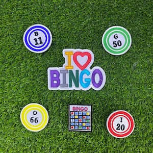 I Love Bingo Sequin Patch Set: DIY Embroidery Applique
