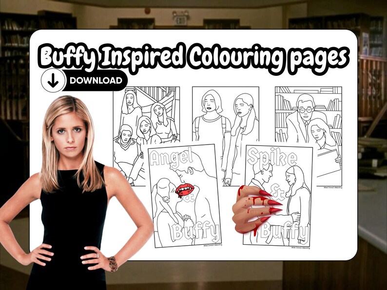Buffy the Vampire Slayer Coloring Pages Bundle – Digital Download ...