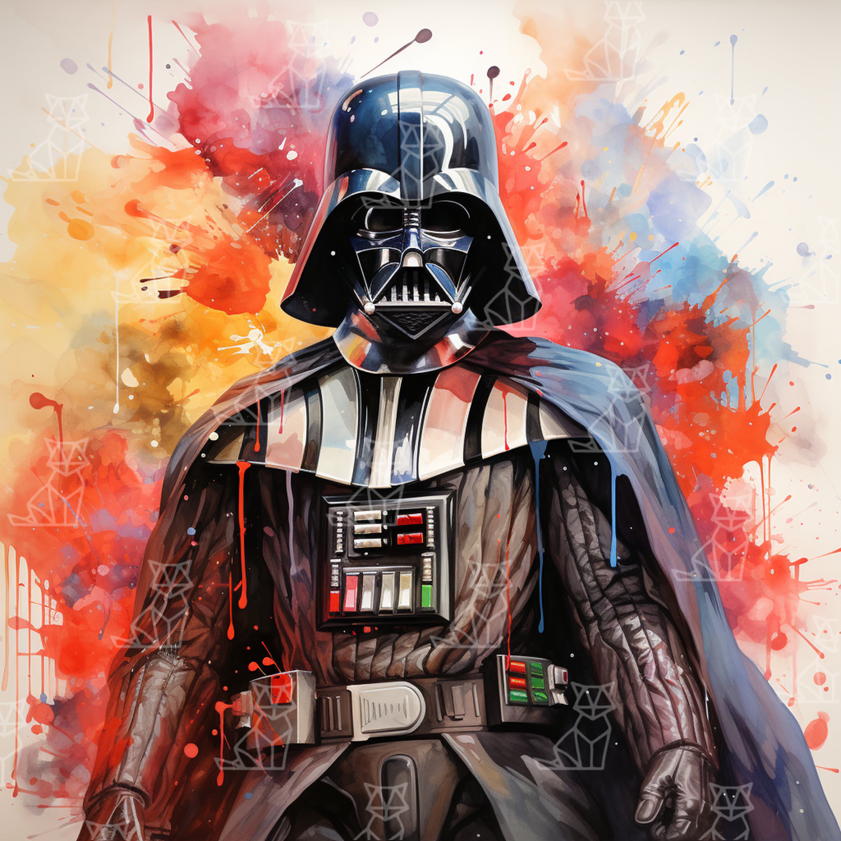 Darth Vader Watercolor Painting
