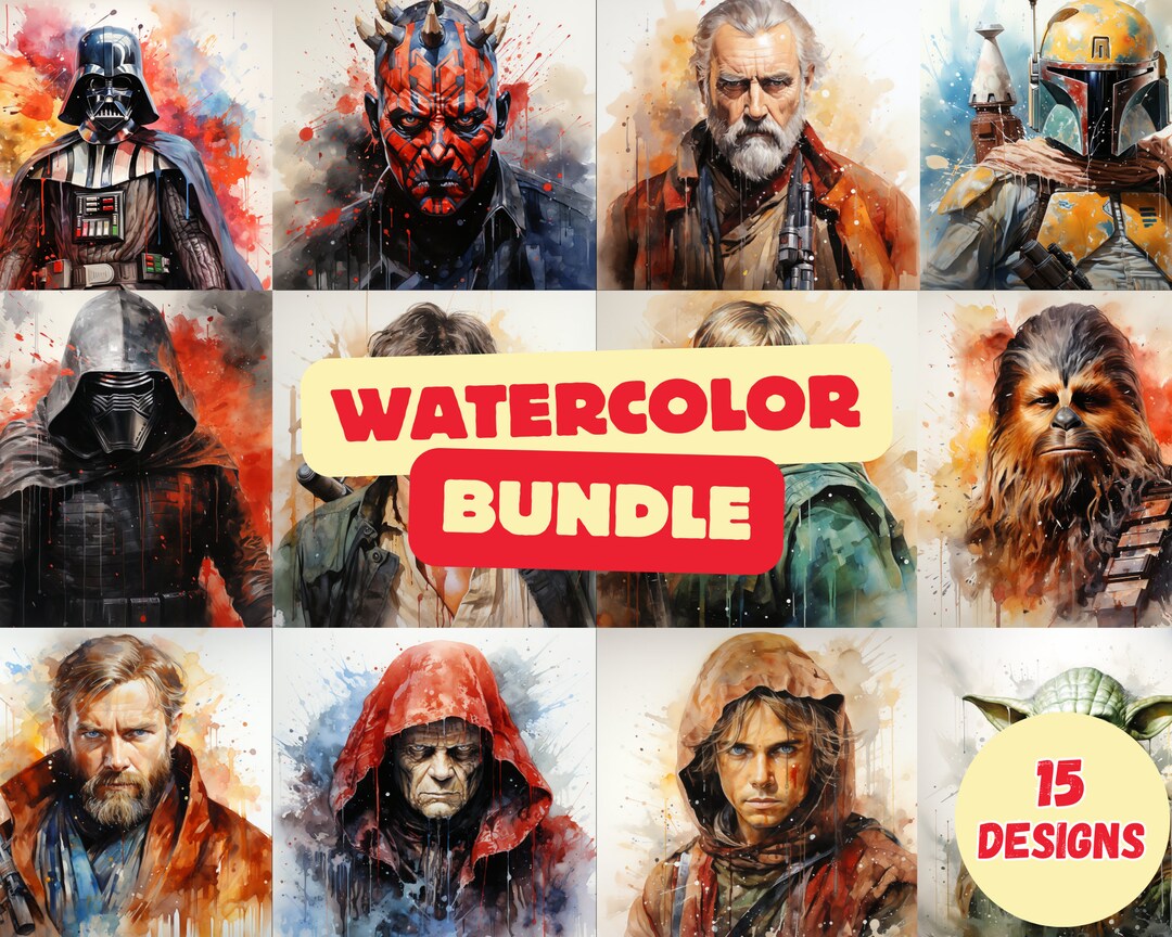 Watercolor Star Wars, Star Wars PNG, Star Wars Tumbler Design PNG, Star