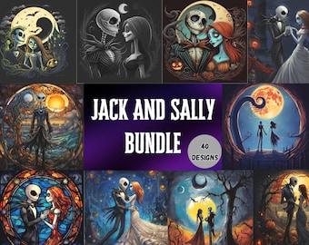 40 Jack and Sally png, Jack png, Sally png, Jack Halloween - Tumbler Design - Halloween png, Halloween shirt png, Jack digital png.