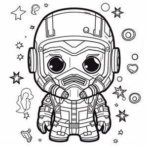 25 Marvel Kawaii Characters Coloring Book for Kids and Adults Printable ...