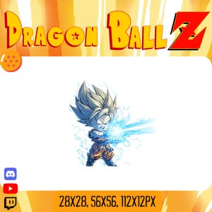 Animated Chibi Energy Warrior Emote – Power Blast Attack – Streamer Overlay GIF – Kawaii Style Twitch Asset
