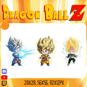 3 Animated Chibi Energy Warrior Emote – Power Blast Attack – Chibi Anime Hero Transformation GIF Streamer Overlay GIF – Kawaii Style