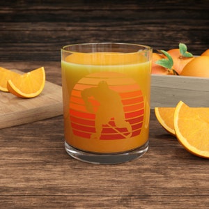 Hockey Rising Sun Bar Glass