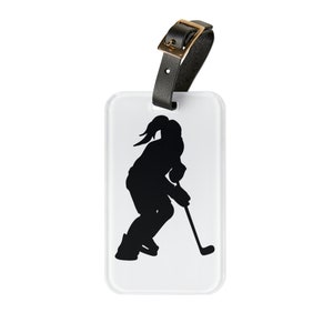 Female Hockey Luggage Tag
